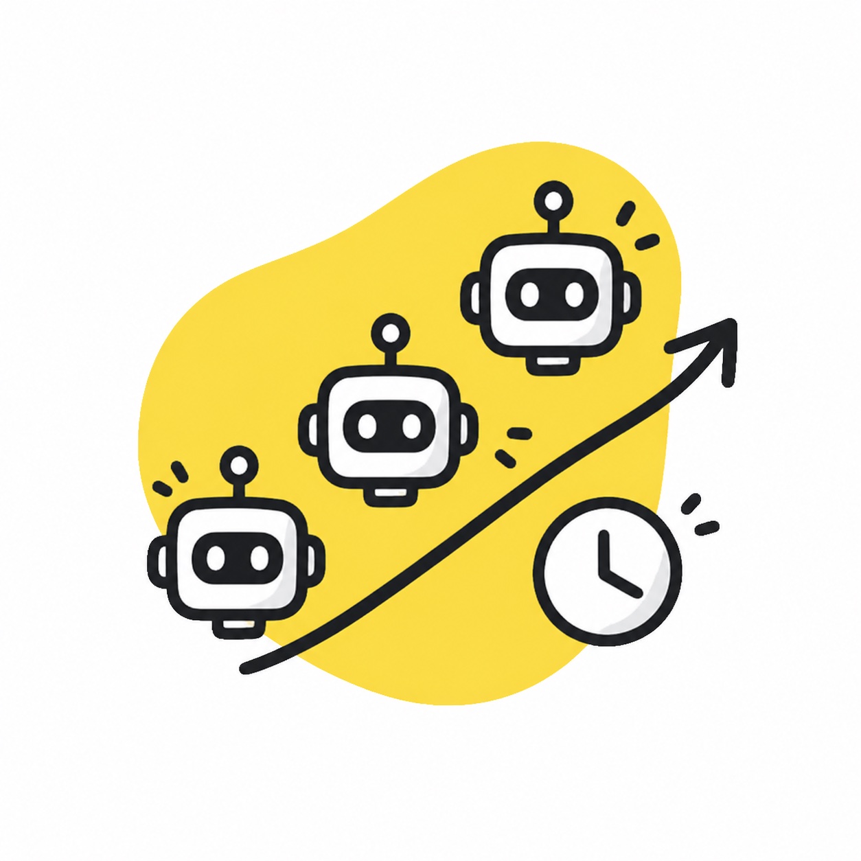 Hand-drawn icon for continuously growing collection capacity