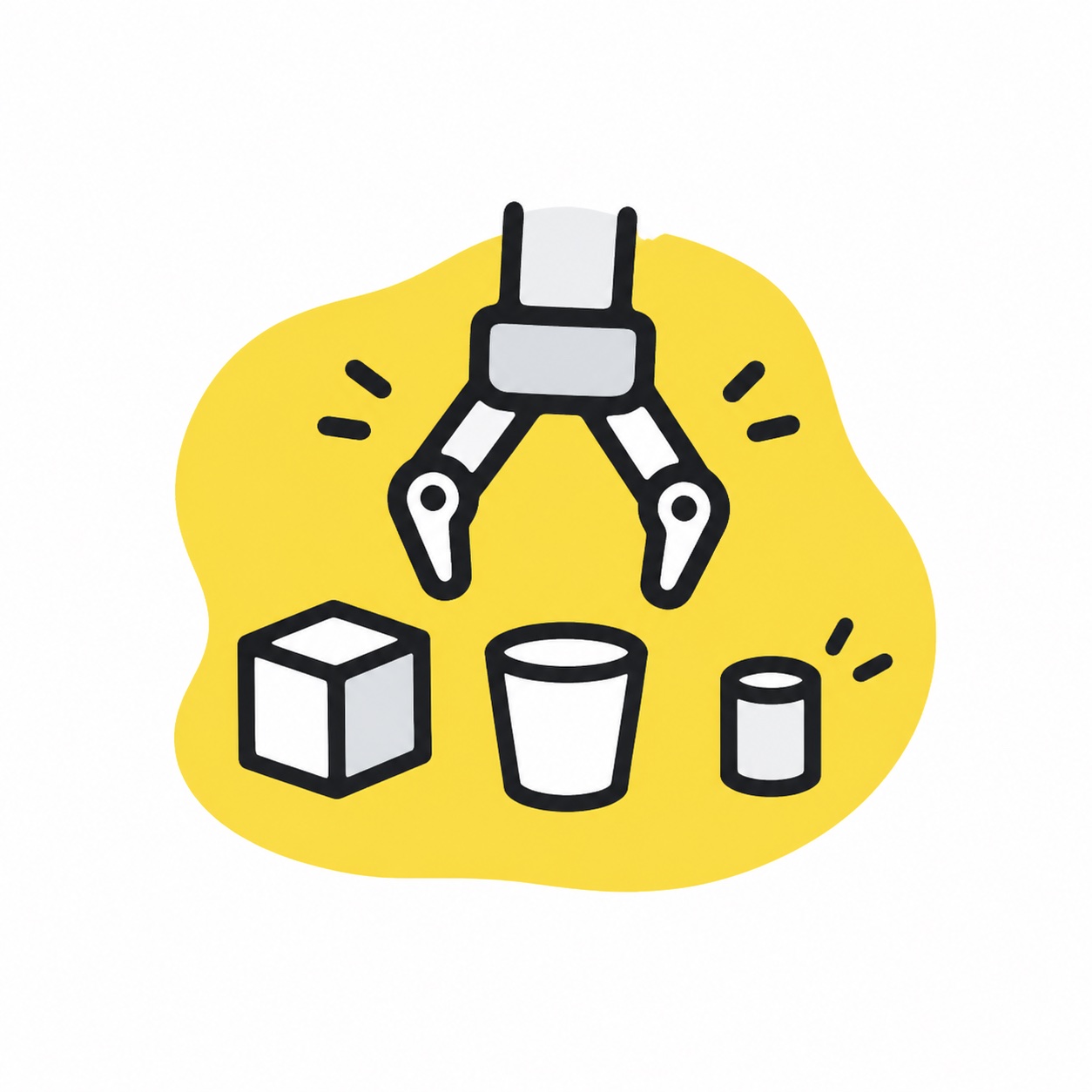 Hand-drawn icon for diverse robot tasks